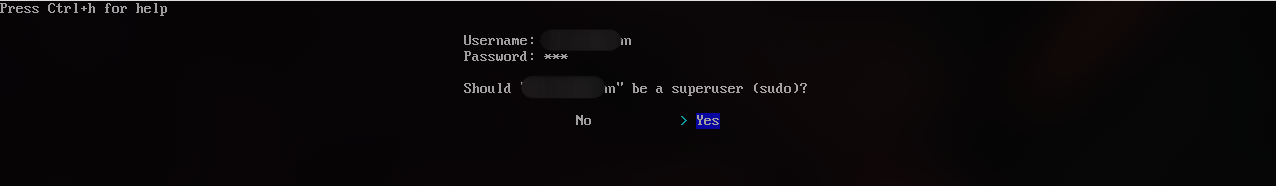 是否要给此账户root权限,取决于你自己